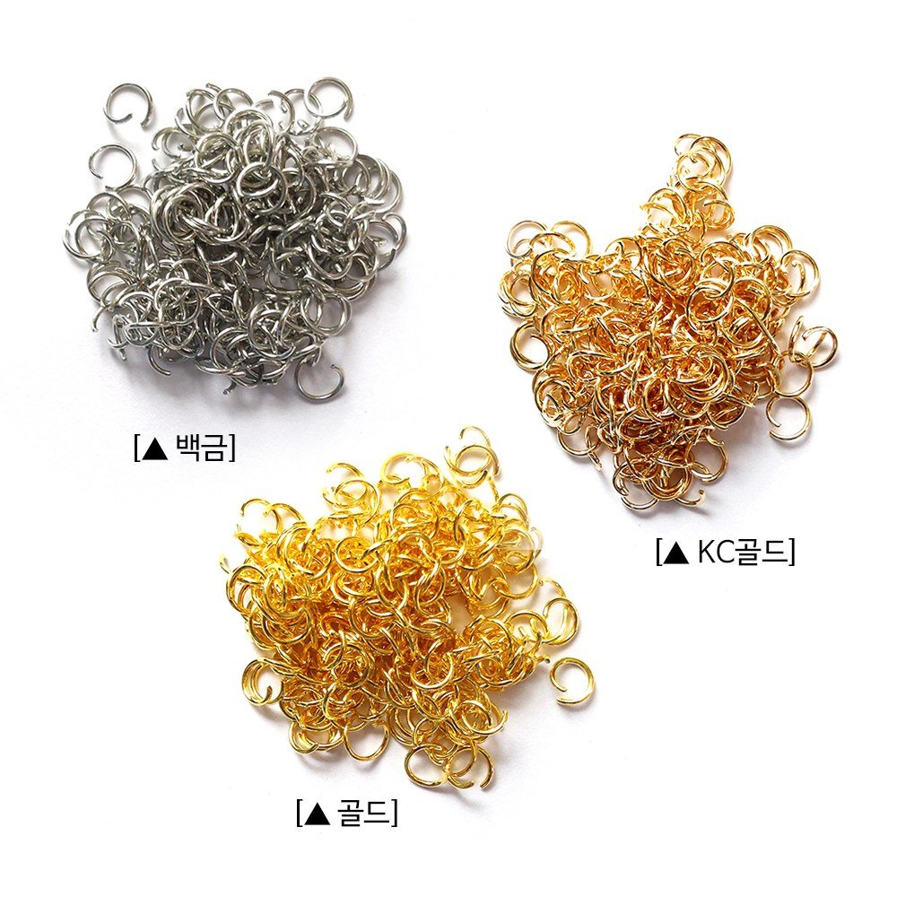 비즈재료 O링 6mm /두께 0.7mm / 3Color / 3g 악세사리부자재 연결 오링, [STETC-017] 0.7×6mm KC골드, 1개 상세 이미지 2