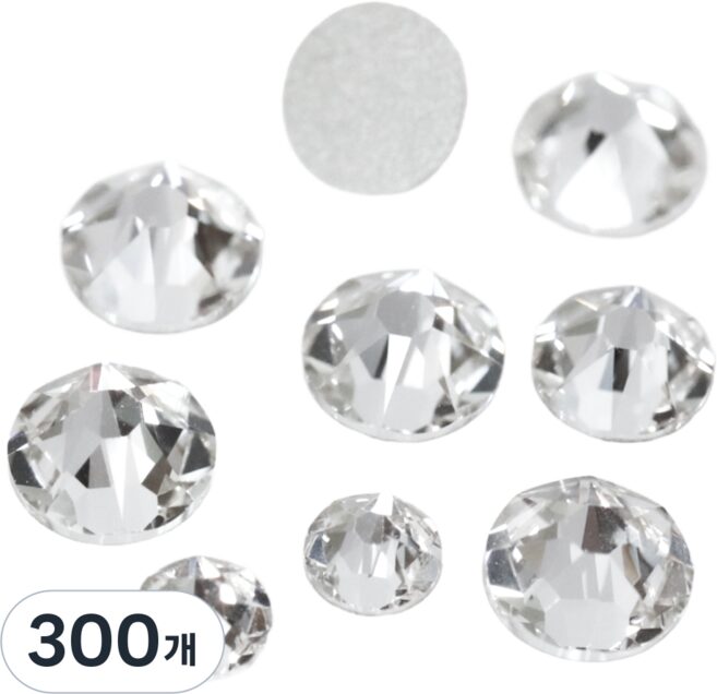 스와로브스키 2088 크리스탈, SS5(약1.75mm), 300개, 투명