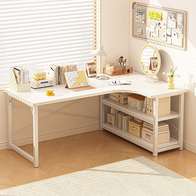 리바트 꼼므 자녀가구 1200 각도조절 책상 + 상부책장 세트 방문설치, 화이트 상세 이미지 2
