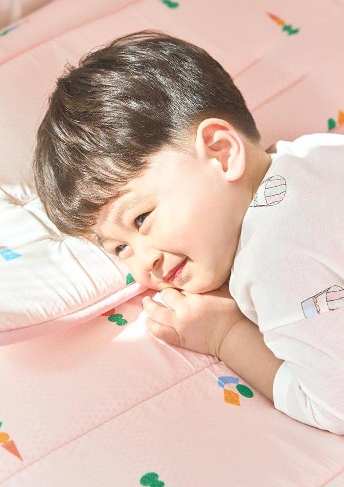 밤부베베 서커스 냉감 모달 쿨매트 리버시블, 피치 핑크 상세 이미지 2
