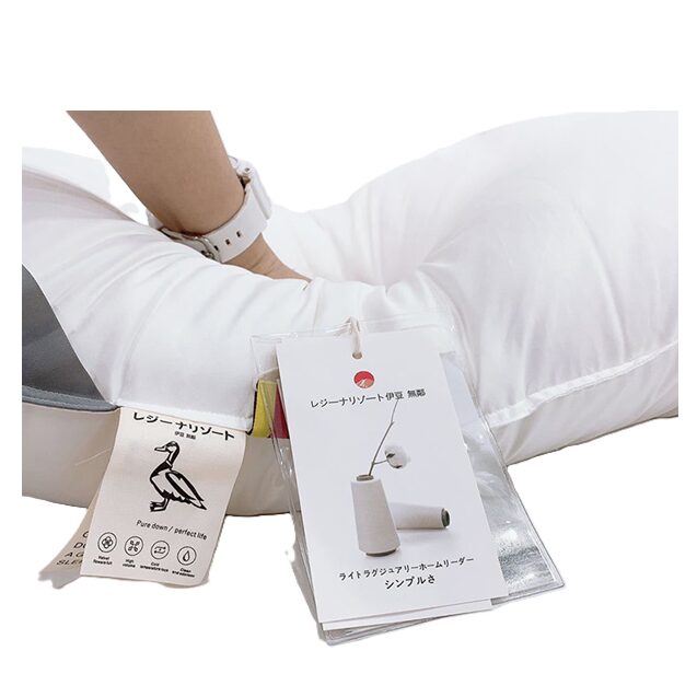 거위털 목편한 낮은베개 숙면 호텔, 화이트, 1개 상세 이미지 2