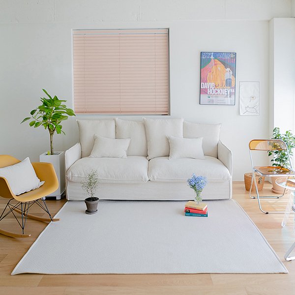 셀리논 피그먼트 순면 러그 카페트 100x150cm 상세 이미지 2