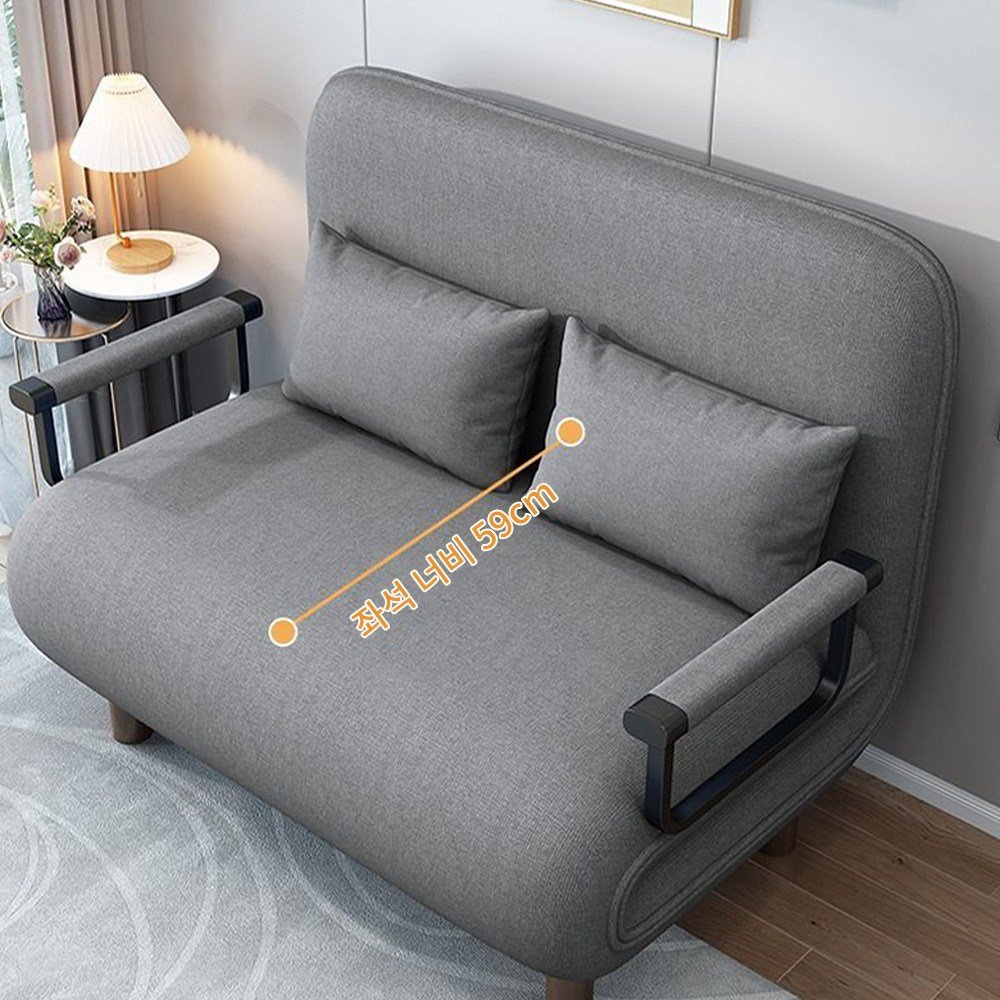 Takata 1~2인용 패브릭 접이식 소파베드 리클라이너 공간절약 폴딩침대할인 상세 이미지 1