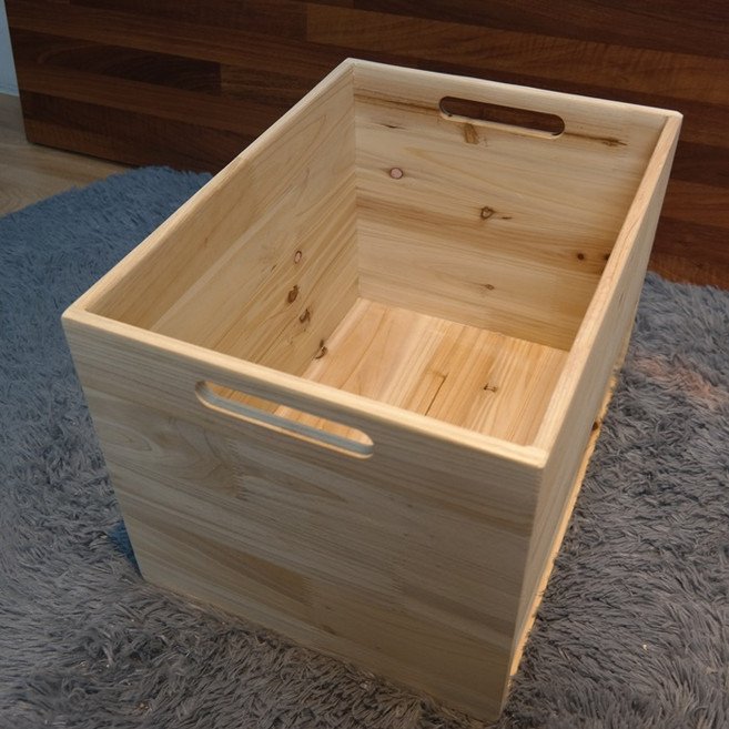 목공소 달빛 삼나무 손잡이형 상자, 1개, 삼나무 40*28*18cm
