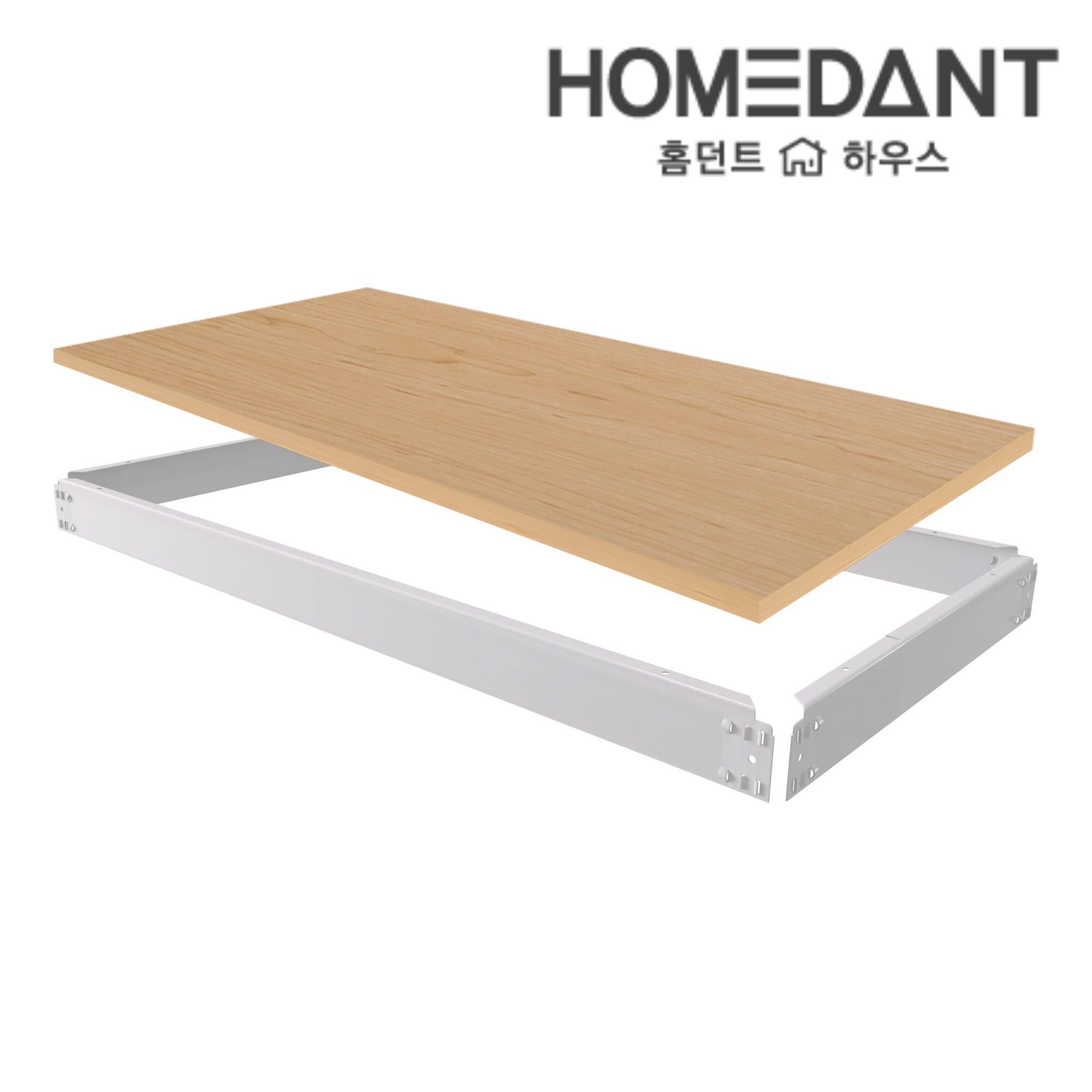스피드랙 홈던트하우스 V2 전용 선반 단 단수 추가 세트 부속품, 1단, 화이트 상세 이미지 1