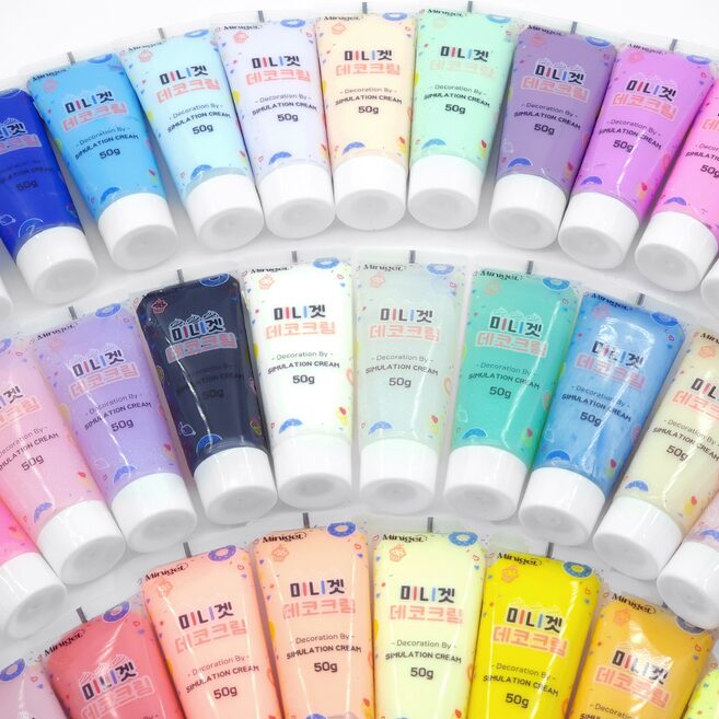 데코덴 생크림 접착제 데코크림 휴대폰 케이스꾸미기 기본 50g, C0001. 화이트