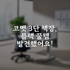 코멧 3단 책장, 블랙 꿀템 발견했어요!
