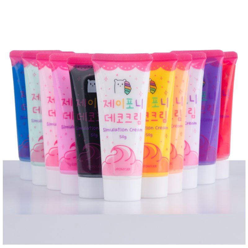 제이포니 데코덴 생크림 본드 12색상 모음 12종 깍지 증정 데코크림, 12색상 모음 패키지, 1개 상세 이미지 1
