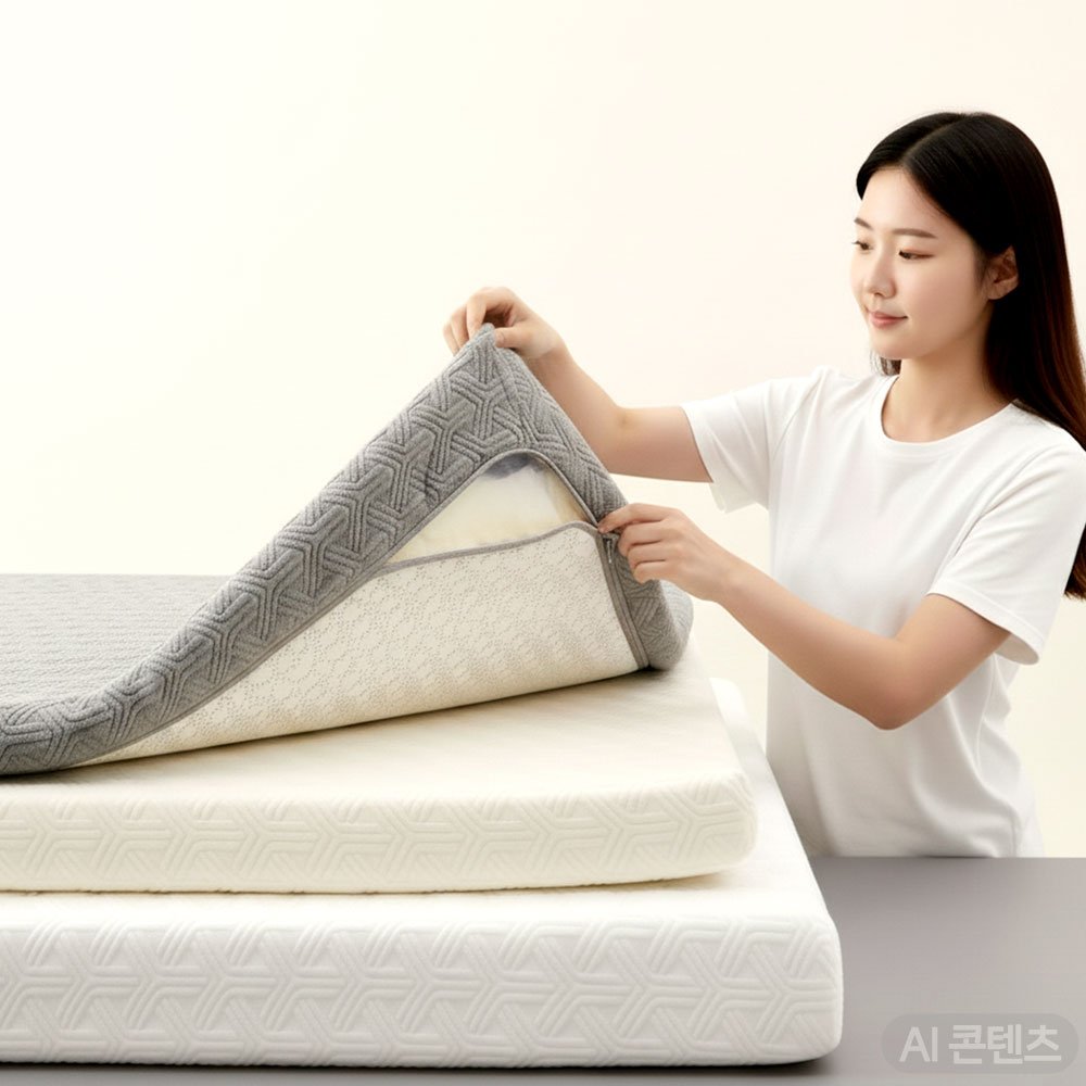 조은자리 라텍스 메모리폼 토퍼 매트리스 커버 요 매트 커버 지퍼형 5cm 7cm 10cm SS Q, 그레이할인 상세 이미지 1
